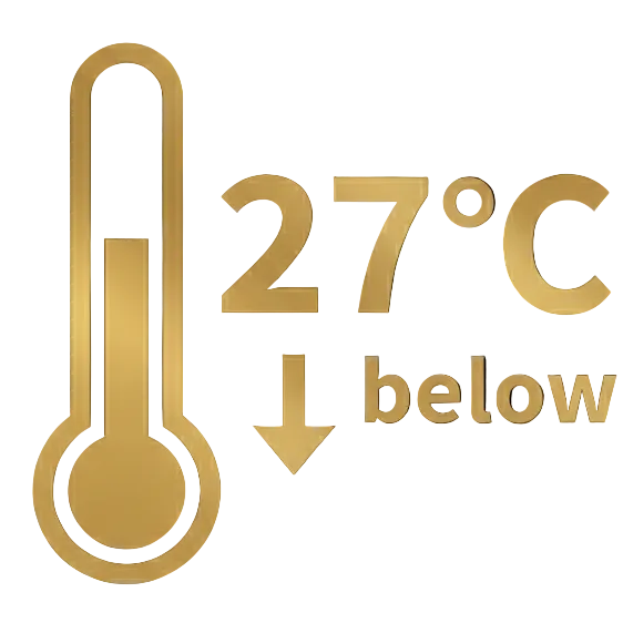 Symbol unter 27° C