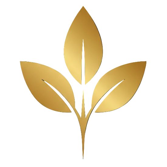Symbol Pflanze in gold